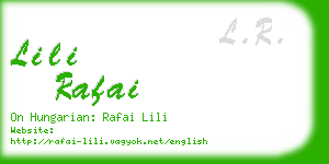 lili rafai business card